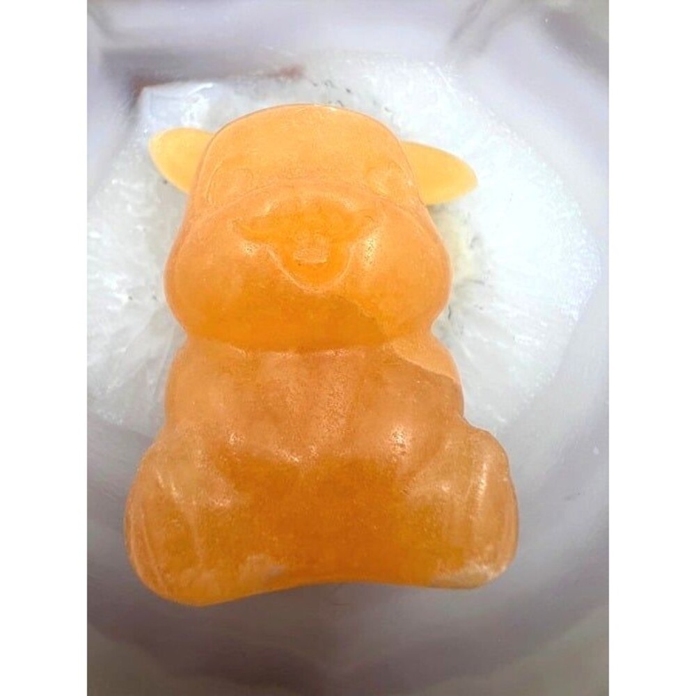 Genuine Honey Calcite Pikachu Carving - Picture 3 of 6